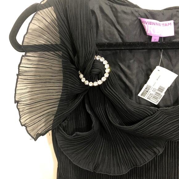 Vivienne Tam‎ Black Embellished Cocktail Dress - Picture 3 of 8